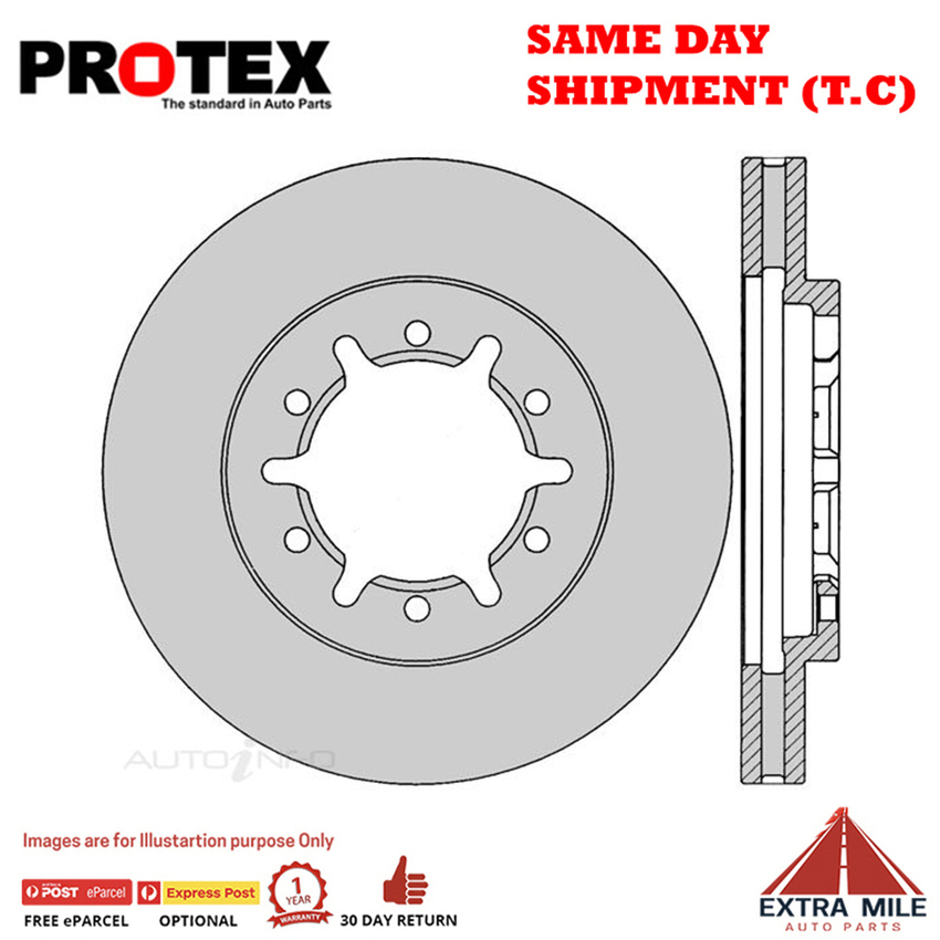 1X PROTEX Rotor - Front For NISSAN NAVARA D22 2D C/C RWD…