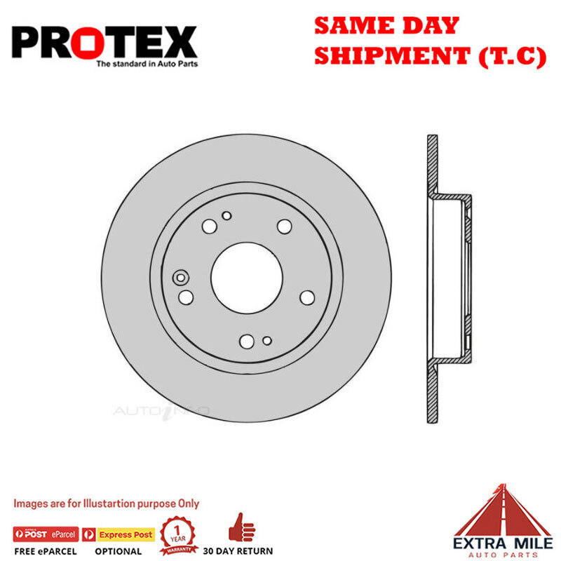 Protex Disc Rotor Pair For HONDA CIVIC VTi. 1.8L 2016-On