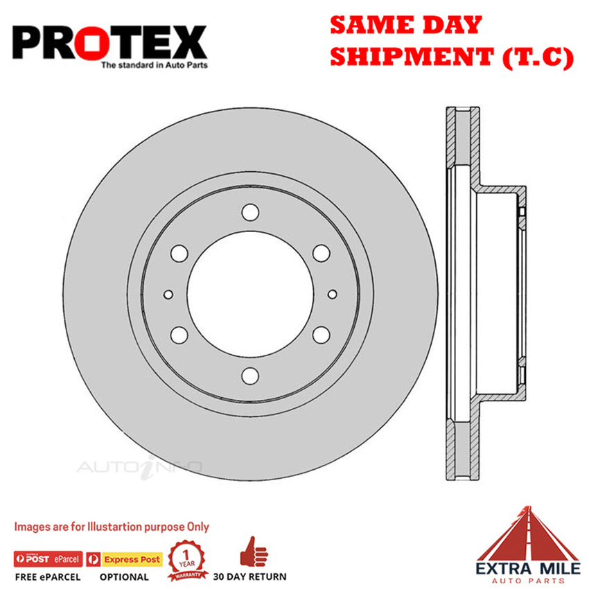 1X PROTEX Rotor - Front For TOYOTA HILUX KUN26R 4D Ute 4WD..