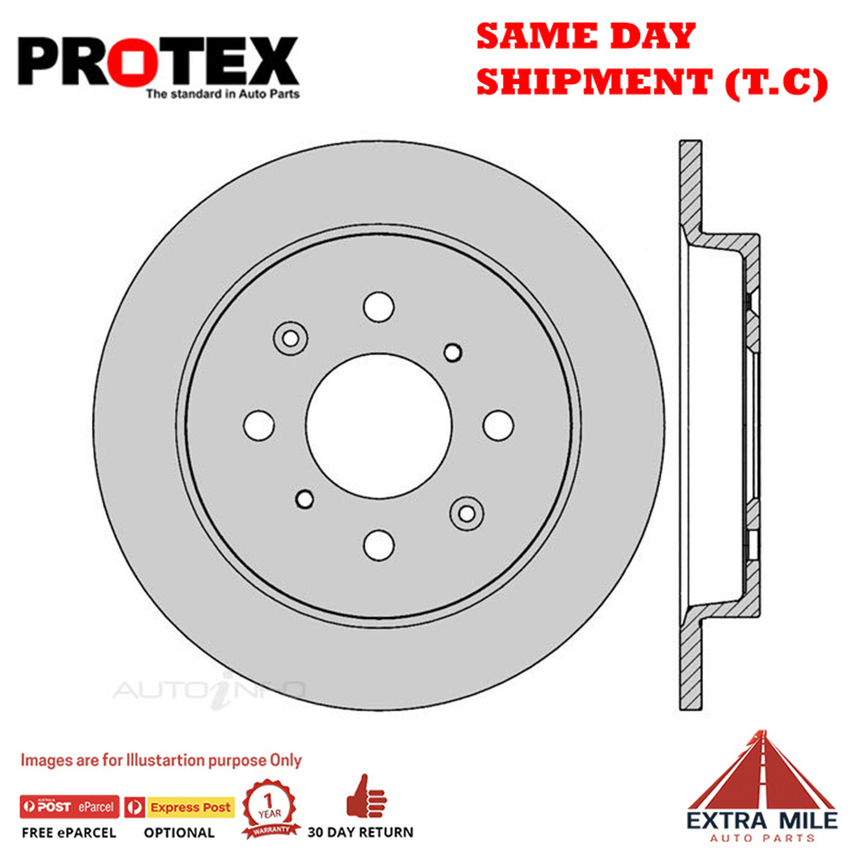 1X PROTEX Rotor - Rear For HONDA CITY GM 4D Sdn FWD..