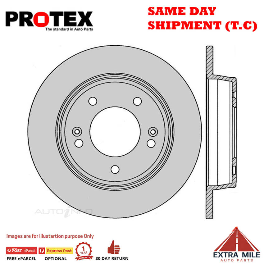 1X PROTEX Rotor - Rear For HYUNDAI i30 GD 2D H/B FWD..