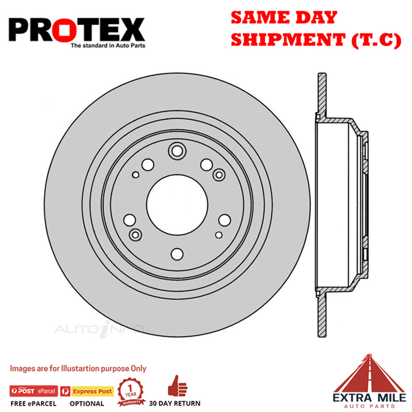 1X PROTEX Rotor - Rear For HONDA ACCORD CU 4D Sdn FWD..