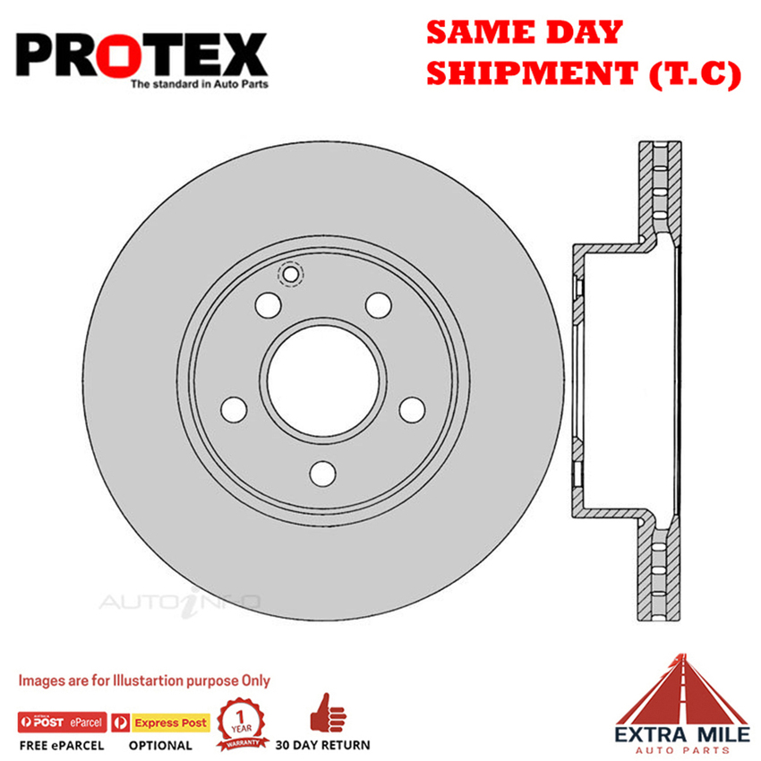 1X PROTEX Rotor - Front For MERCEDES BENZ C180 W204 2D Cpe RWD.
