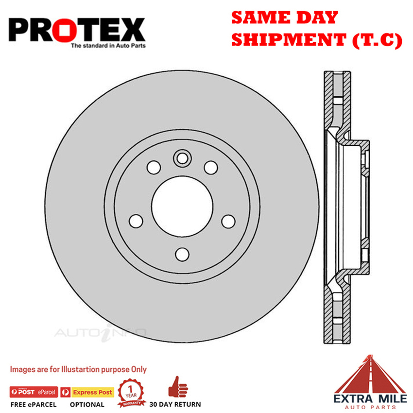 1X PROTEX Rotor - Front For VOLKSWAGEN TRANSPORTER T5 3D Van 4WD….