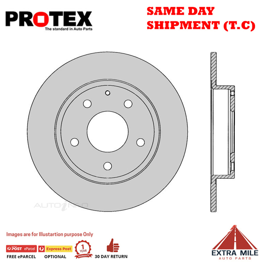 1X PROTEX Rotor - Rear For MAZDA MAZDA3 BM 4D H/B FWD