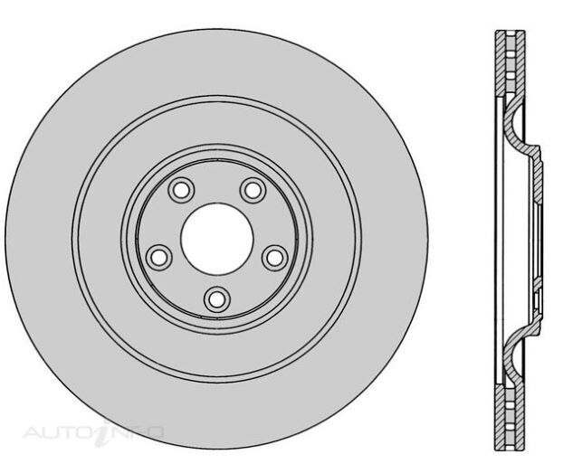 1X PROTEX Rotor Rear For JAGUAR XJ X351 4D Sedan RWD.
