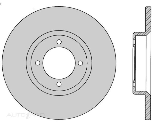 1X PROTEX Rotor Front For TOYOTA CORONA MX13R 4D Sedan RWD.