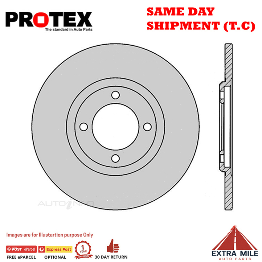 1X PROTEX Rotor - Front For TOYOTA CORONA RT81R 4D Sdn RWD.