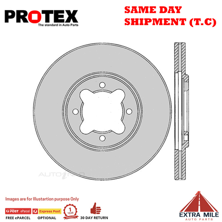 1X PROTEX Rotor - Front For TOYOTA CELICA RA60R 2D Cpe RWD.