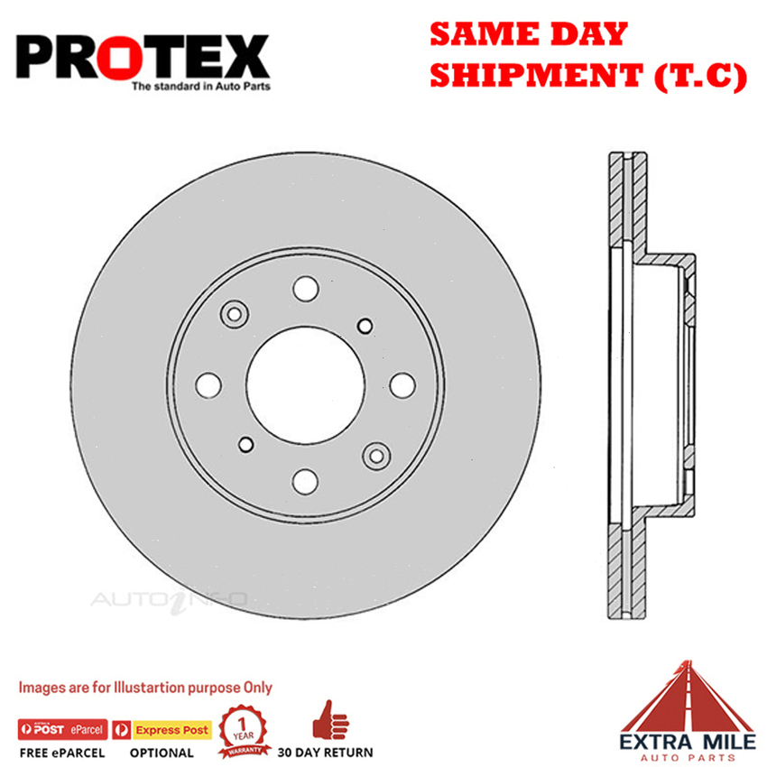 1X PROTEX Rotor - Front For HONDA CIVIC ED 2D H/B FWD.