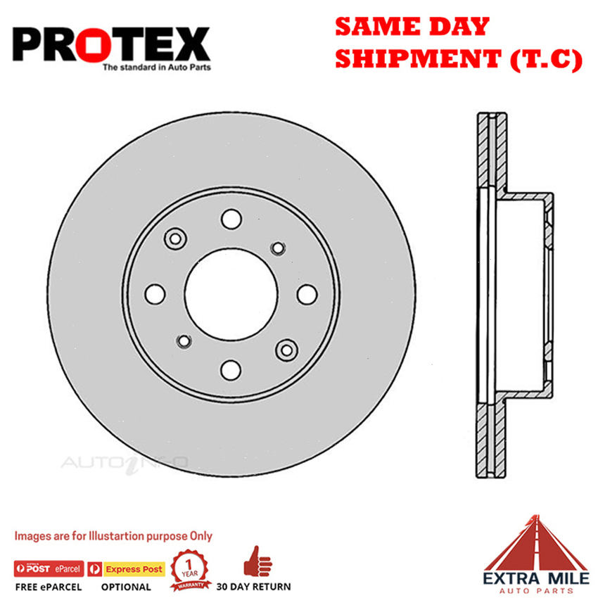 1X PROTEX Rotor - Front For HONDA PRELUDE BA 2D Cpe FWD.