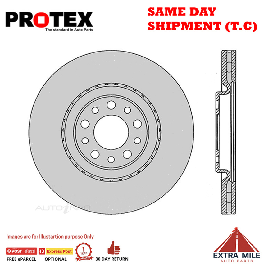 1X PROTEX Rotor - Front For CHRYSLER VALIANT VG 4D Sdn RWD.