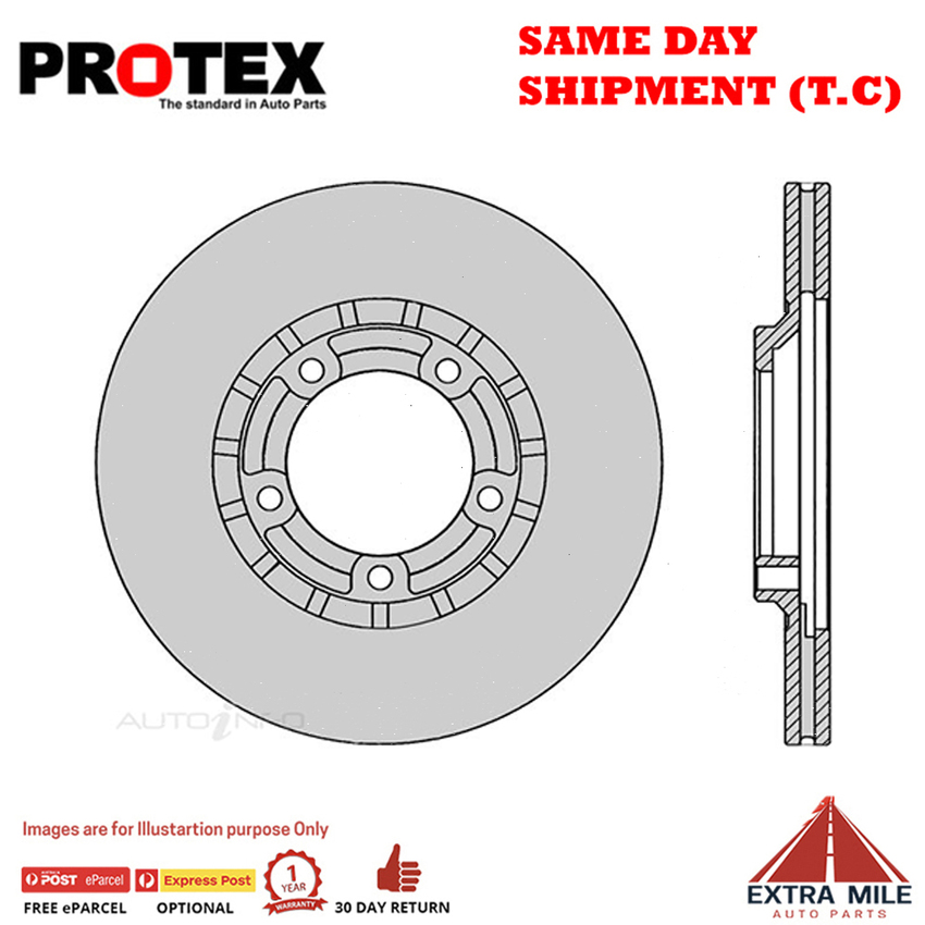 1X PROTEX Rotor - Front For MITSUBISHI L300 SC 3D Wgn RWD.