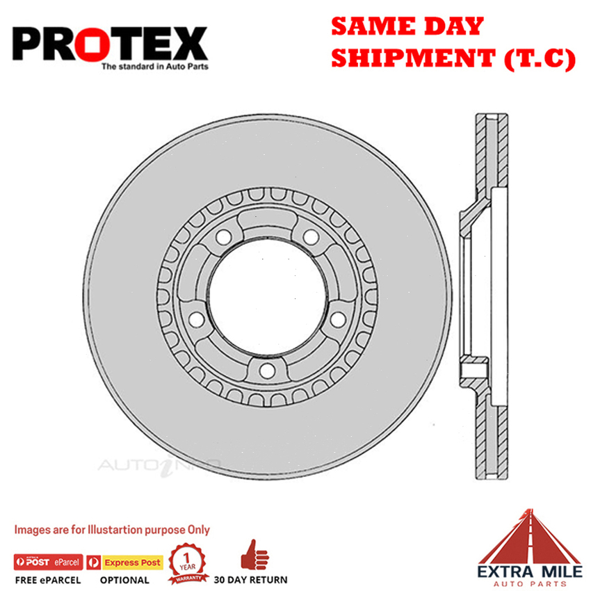 1X PROTEX Rotor - Front For MITSUBISHI EXPRESS SF 3D Van RWD.