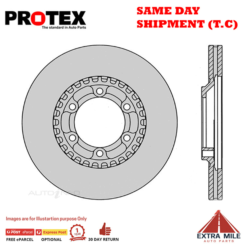 1X PROTEX Rotor - Front For MITSUBISHI TRITON ME 2D Ute RWD.