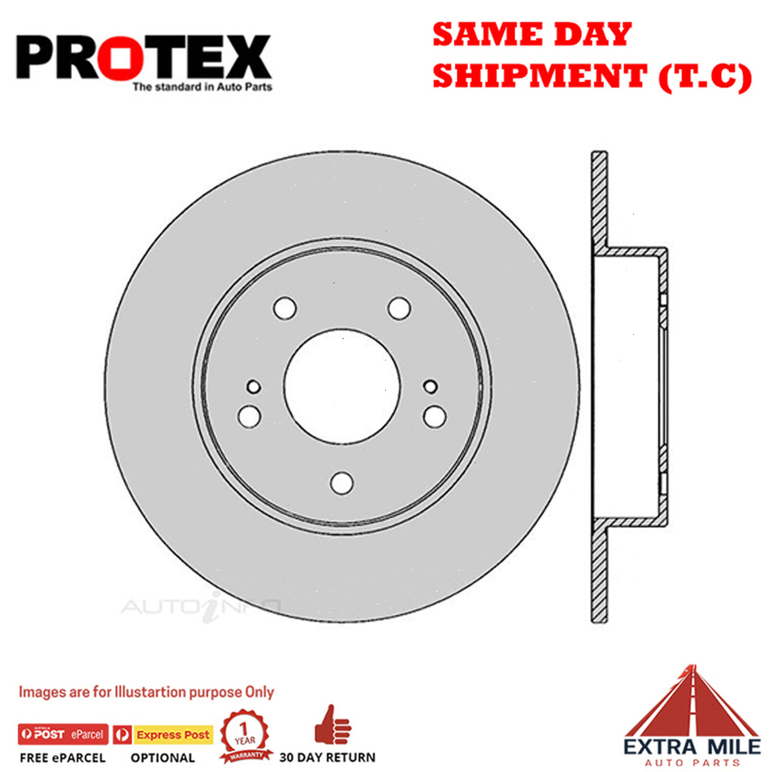 1X PROTEX Rotor - Rear For MITSUBISHI PAJERO NK 2D H/Top 4WD..