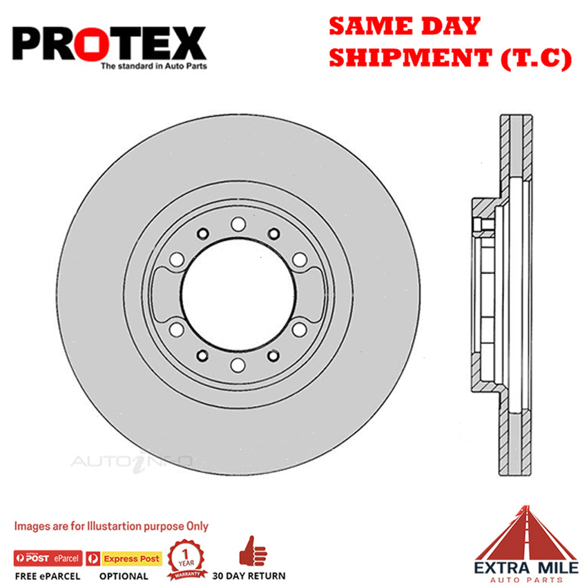 1X PROTEX Rotor - Front For MITSUBISHI CHALLENGER PA 4D Wgn 4WD.