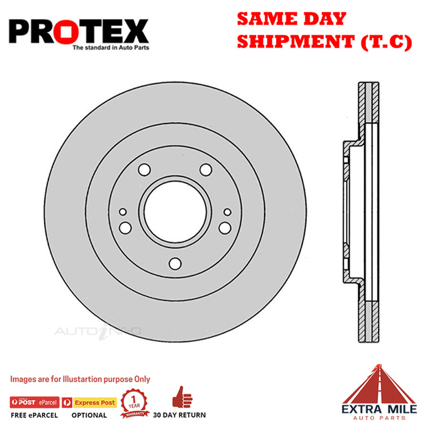 1X PROTEX Rotor - Front For MITSUBISHI PAJERO IO QA 2D SUV 4WD.
