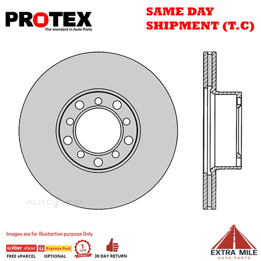 1X PROTEX Rotor - Front For MERCEDES BENZ 350SLC C107 2D Cpe RWD..