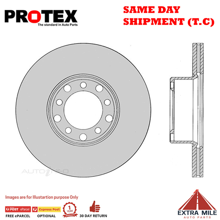 1X PROTEX Rotor - Front For MERCEDES BENZ 380SE W126 4D Sdn RWD..