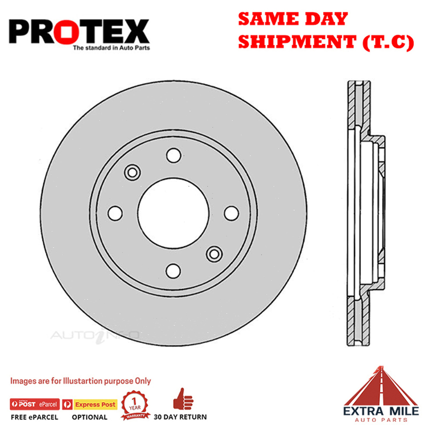 1X PROTEX Rotor - Front For PEUGEOT 306 . 4D Sdn FWD..