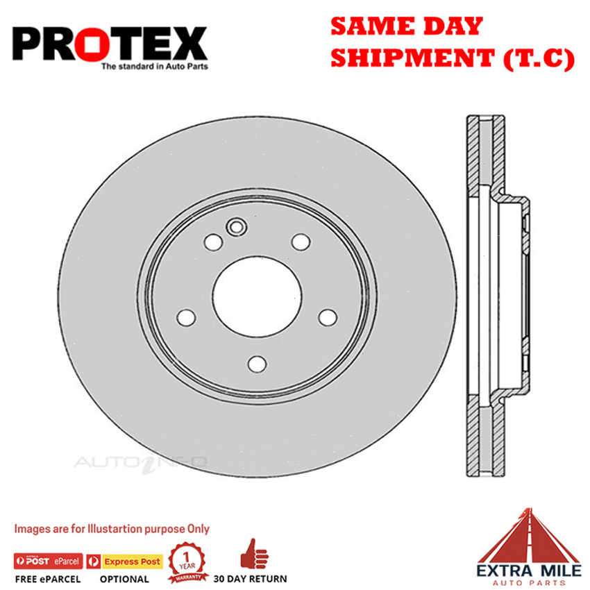 1X PROTEX Rotor - Front For MERCEDES BENZ SLK230 R170 2D Conv RWD.