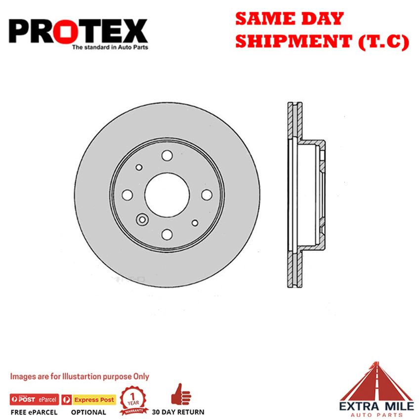 1X PROTEX Rotor - Front For DAIHATSU CHARADE . 4D Sdn FWD.