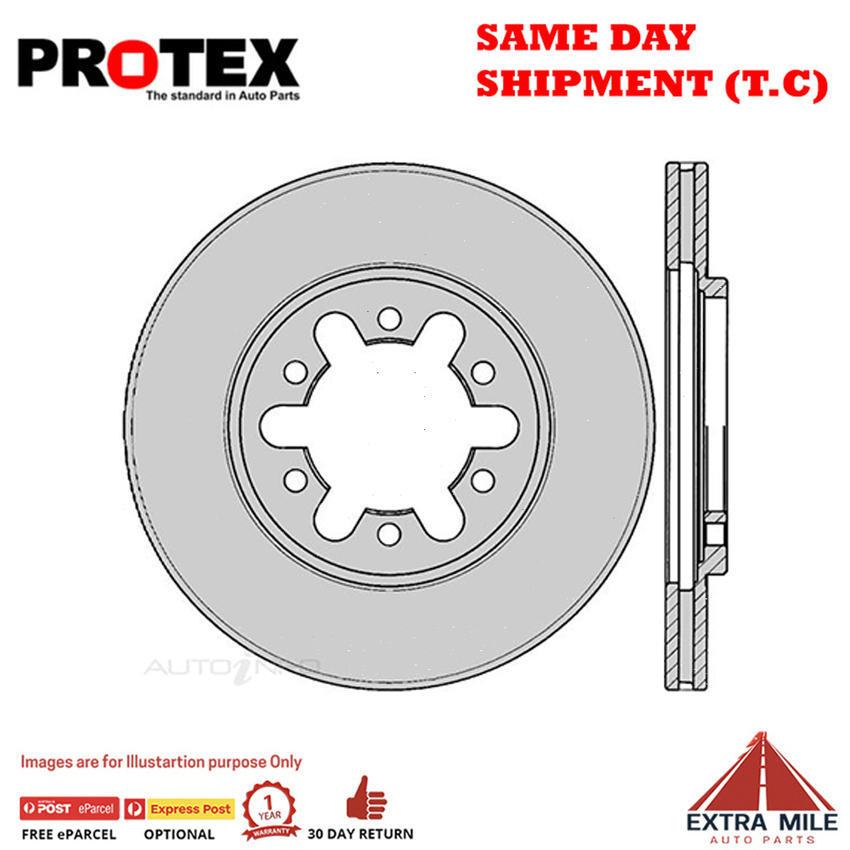 1X PROTEX Rotor - Front For NISSAN URVAN E23 3D Bus RWD.