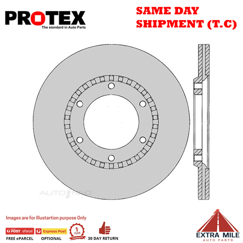 1X PROTEX Rotor - Front For NISSAN PATROL GQ 2D H/Top 4WD..