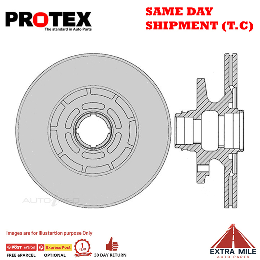 1X PROTEX Rotor - Front For MAZDA RX-7 SERIES 1,2,3 2D Cpe RWD.