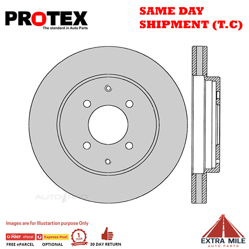 1X PROTEX Rotor - Front For PROTON JUMBUCK . 2D Ute FWD.