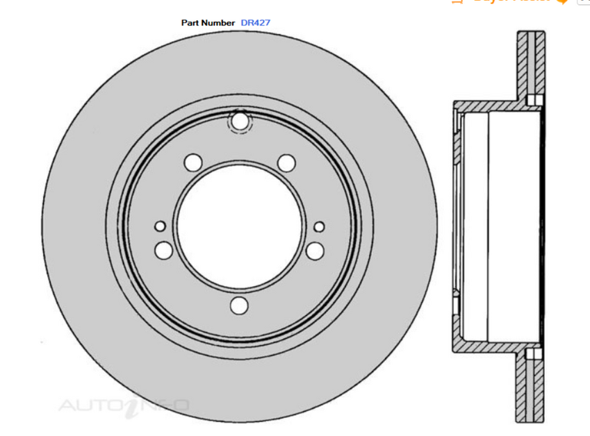 2X Protex Rear Ultra Disc Brake Rotor For Mitsubishi V3000 KS 4D Wagon