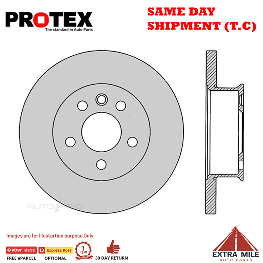 1X PROTEX Rotor - Front For VOLKSWAGEN TRANSPORTER T4 3D Van FWD.