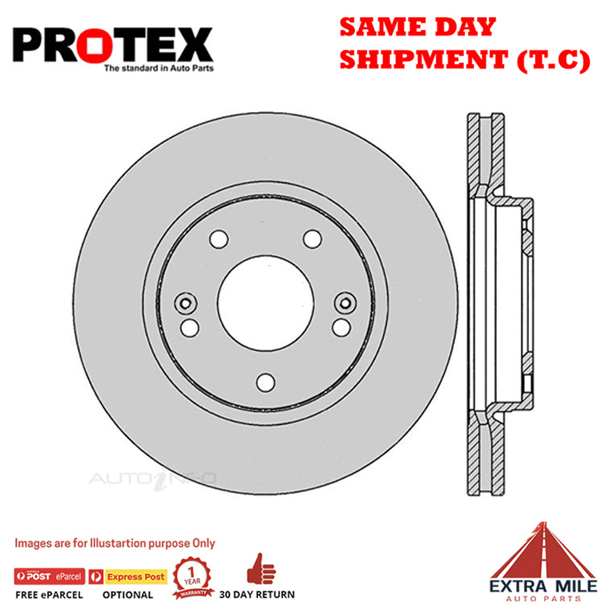 1X PROTEX Rotor - Front For HYUNDAI TRAJET . 4D Wgn FWD.