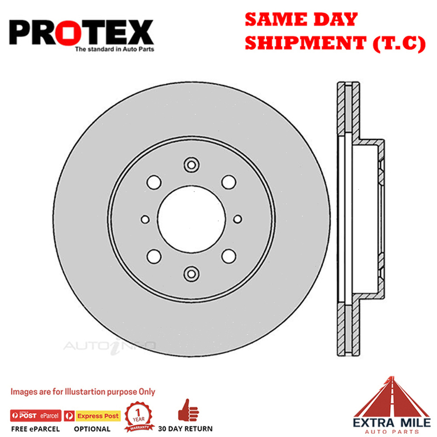 1X PROTEX Rotor - Front For HONDA CRX EG 2D Cpe FWD.