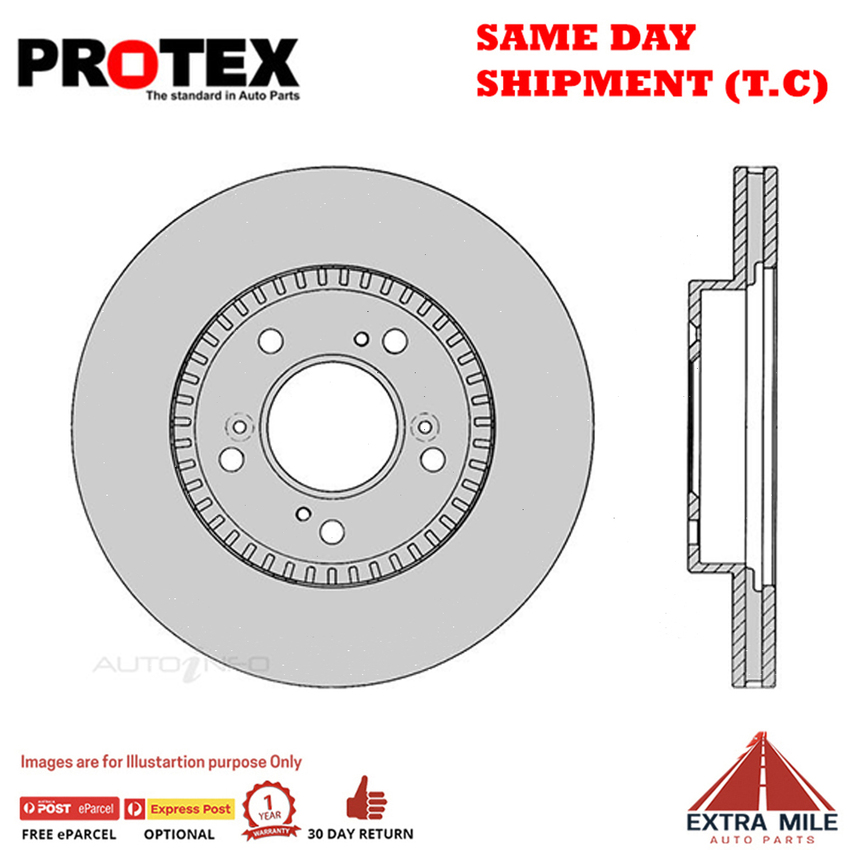 1X PROTEX Rotor - Front For HONDA ODYSSEY RA 4D Wgn 4WD.