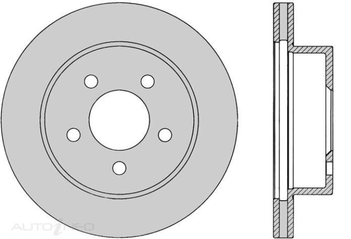 1X PROTEX Ultra Rotor - Front For FORD FALCON AU1 4D Sdn RWD.