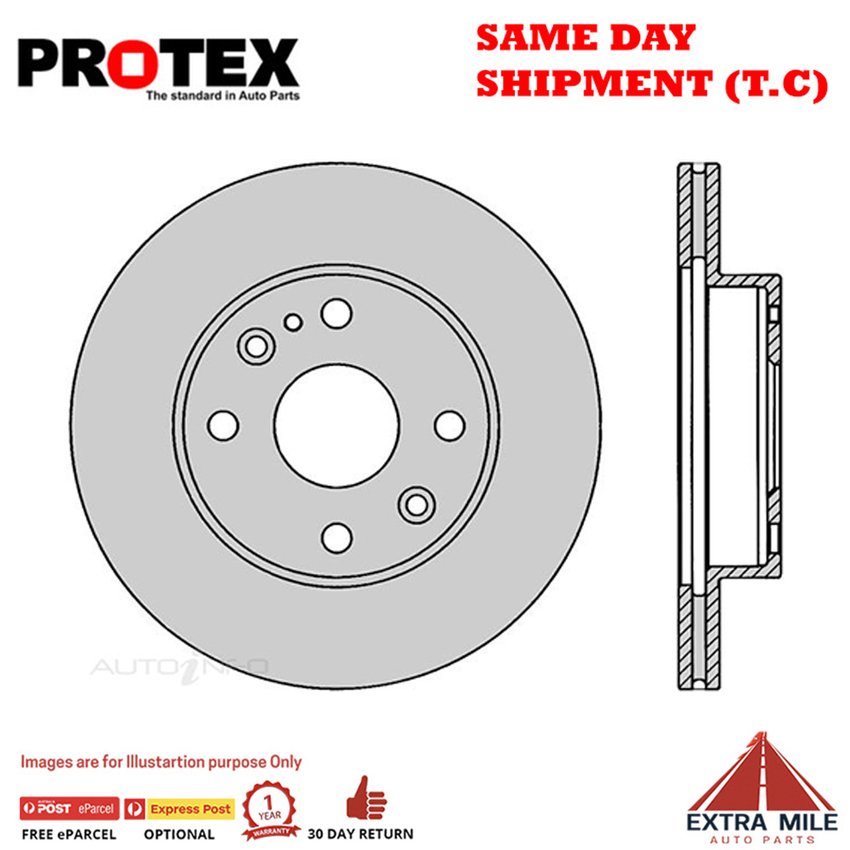 1X PROTEX Rotor - Front For MAZDA MX5 NA 2D Roadster RWD.