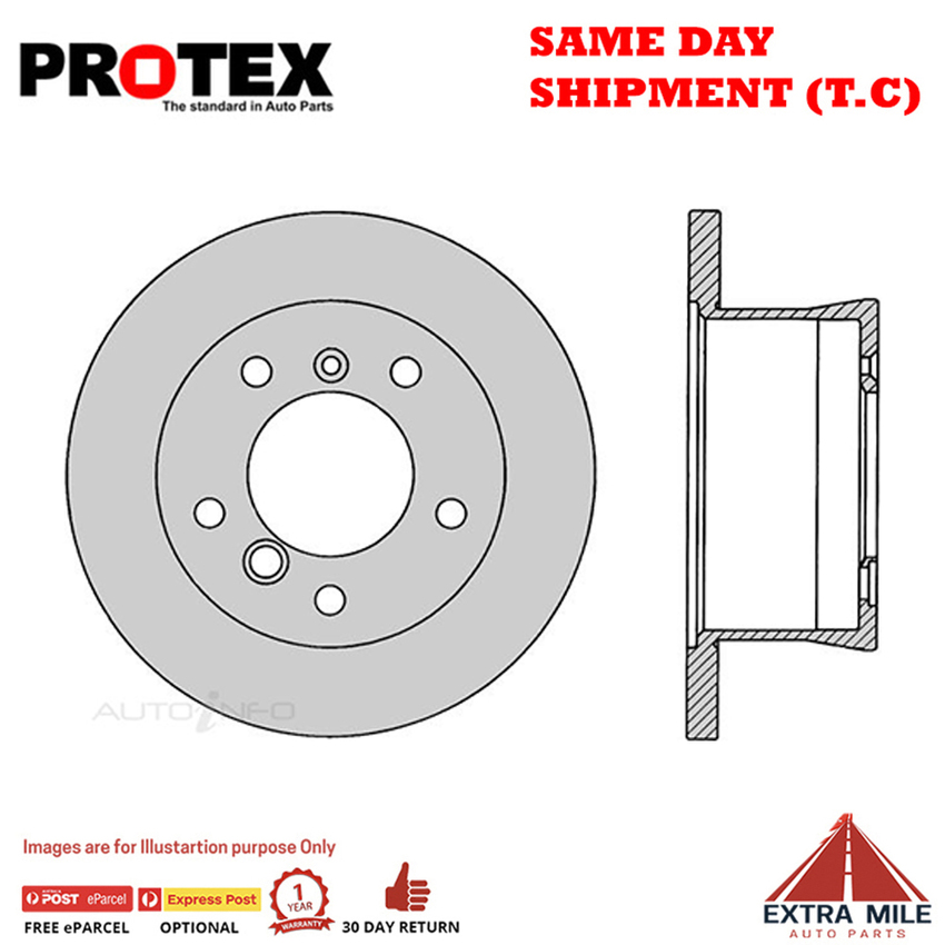 1X PROTEX Rotor - Rear For VOLKSWAGEN LT35 2D 2D C/C RWD.
