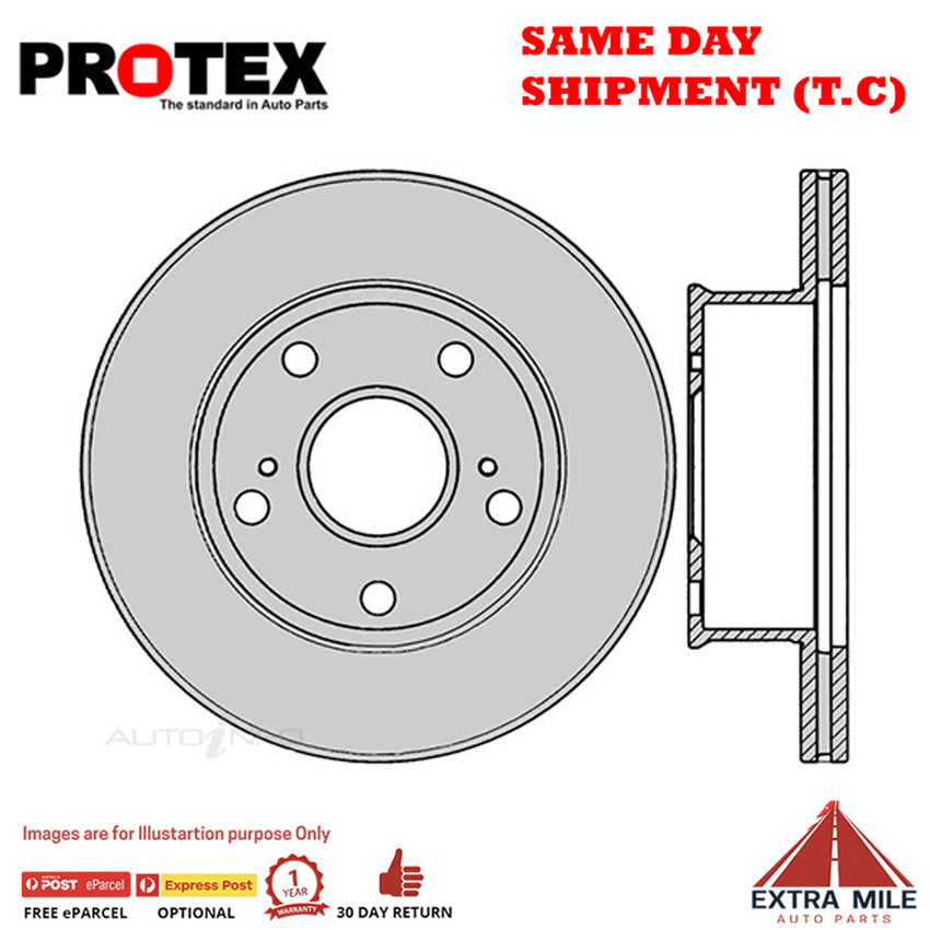 1X PROTEX Rotor Front For TOYOTA CRESSIDA MX83R 4D Sedan RWD