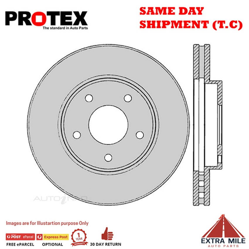 1X PROTEX Rotor - Front For NISSAN X-TRAIL T30 4D SUV 4WD..