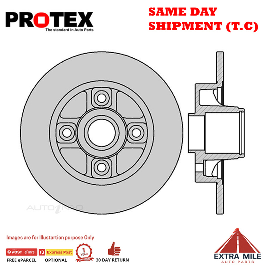 1X PROTEX Rotor - Rear For NISSAN PULSAR N13 2D H/B FWD..