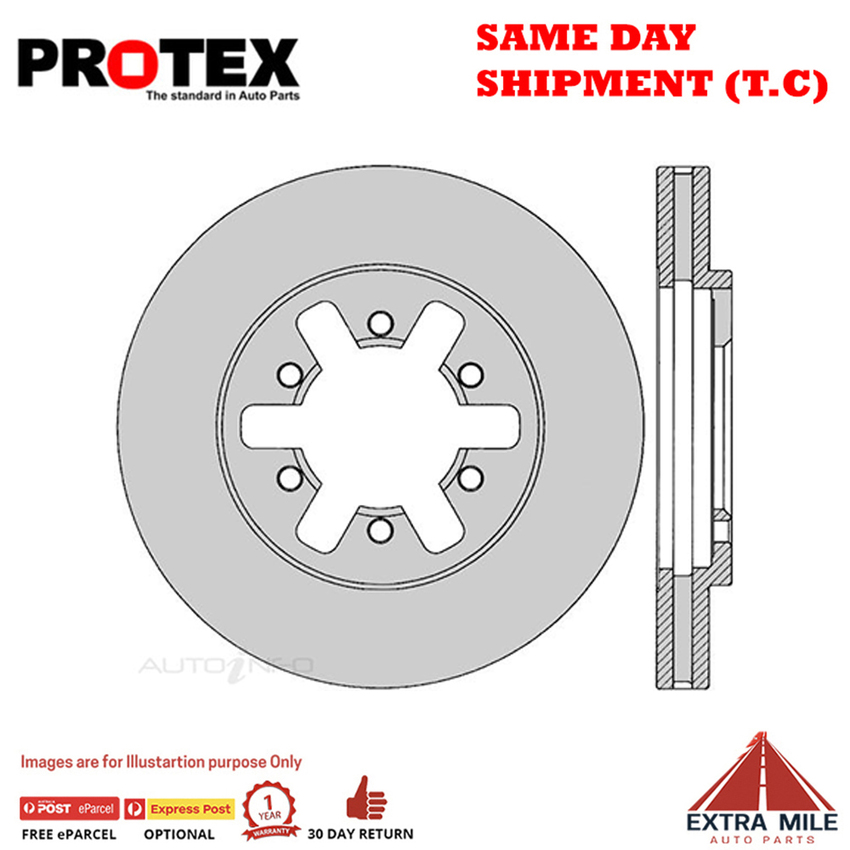1X PROTEX Rotor - Front For NISSAN NAVARA D21 2D C/C 4WD..