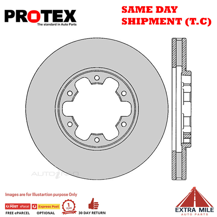 1X PROTEX Rotor - Front For NISSAN ELGRAND E50 3D Van RWD.