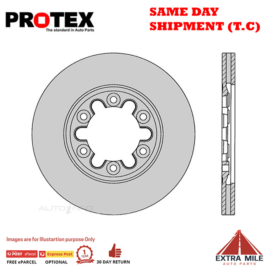 1X PROTEX Rotor - Front For FORD COURIER PC 2D Ute RWD.