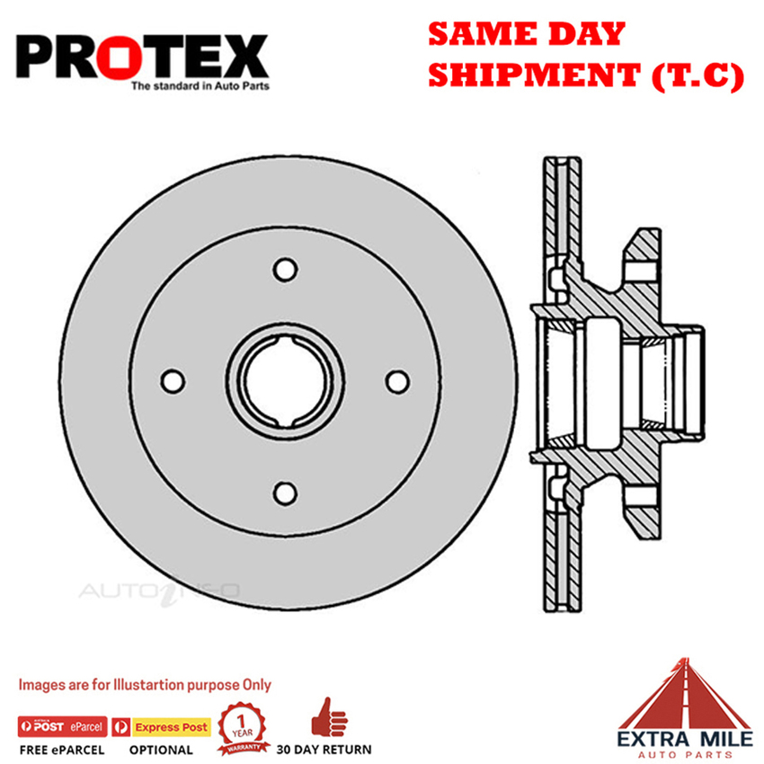 1X PROTEX Rotor - Front For FORD SPECTRON . 3D Van RWD..