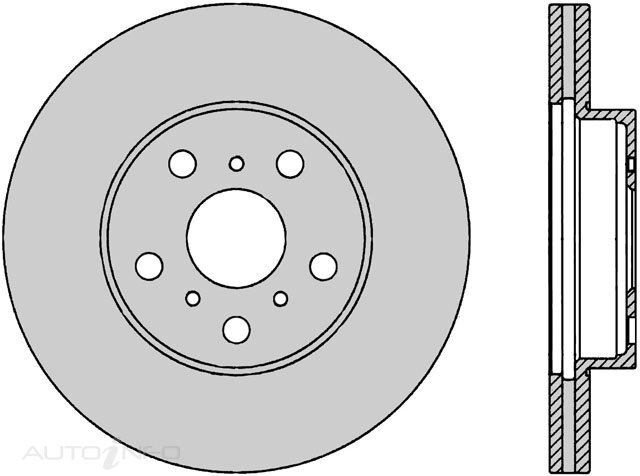2X Protex Front Ultra Disc Brake Rotor For Holden Camry SV20R, SV21R, SV22R