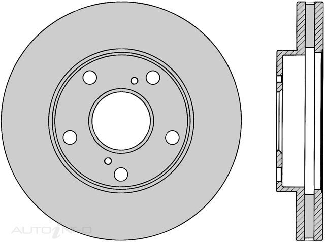 2X Protex Front Ultra Disc Brake Rotor For Toyota Ipsum CXM10R, SXM10R, SXM15R