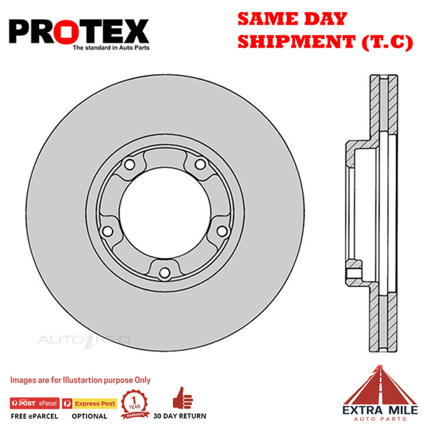 1X PROTEX Rotor - Front For TOYOTA HIACE LH113R 3D Van RWD.