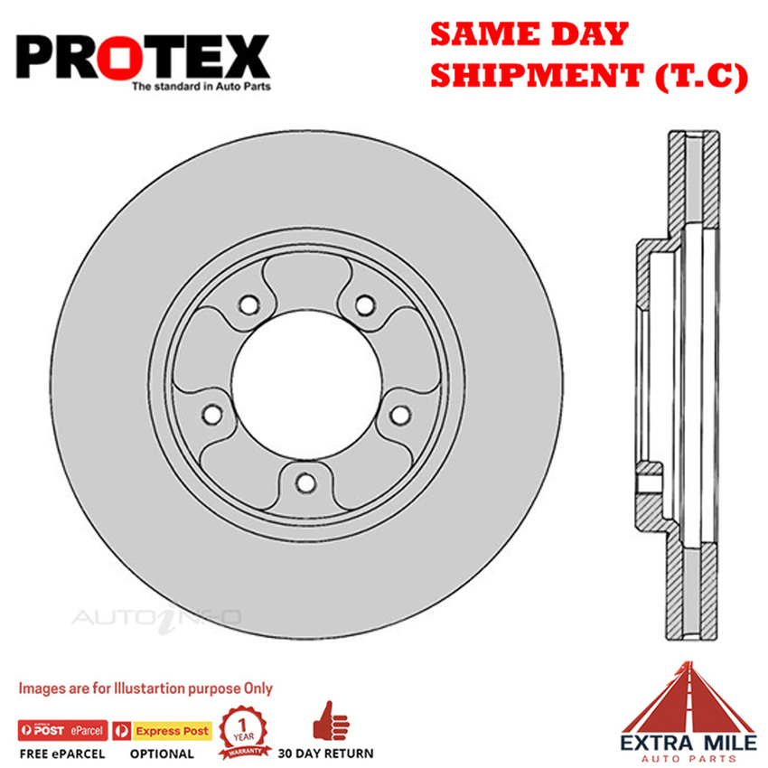 1X PROTEX Rotor - Front For TOYOTA HIACE LH162R 3D Van RWD.